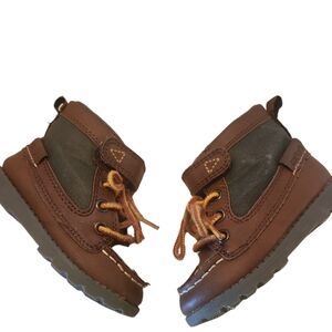 Carter’s boy’s boots Velcro Lace up Brown